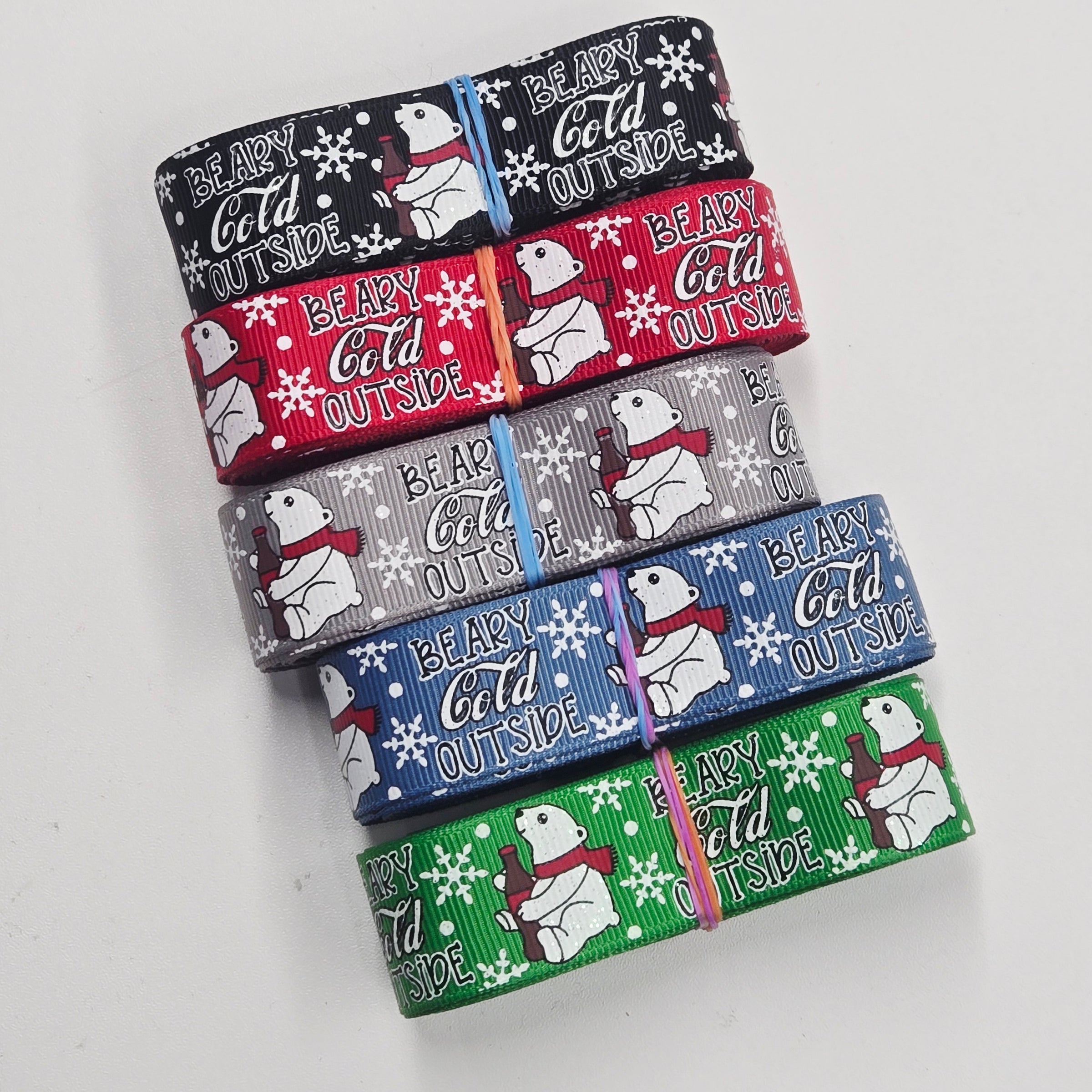 7/8  Beary Cold Outside ribbon