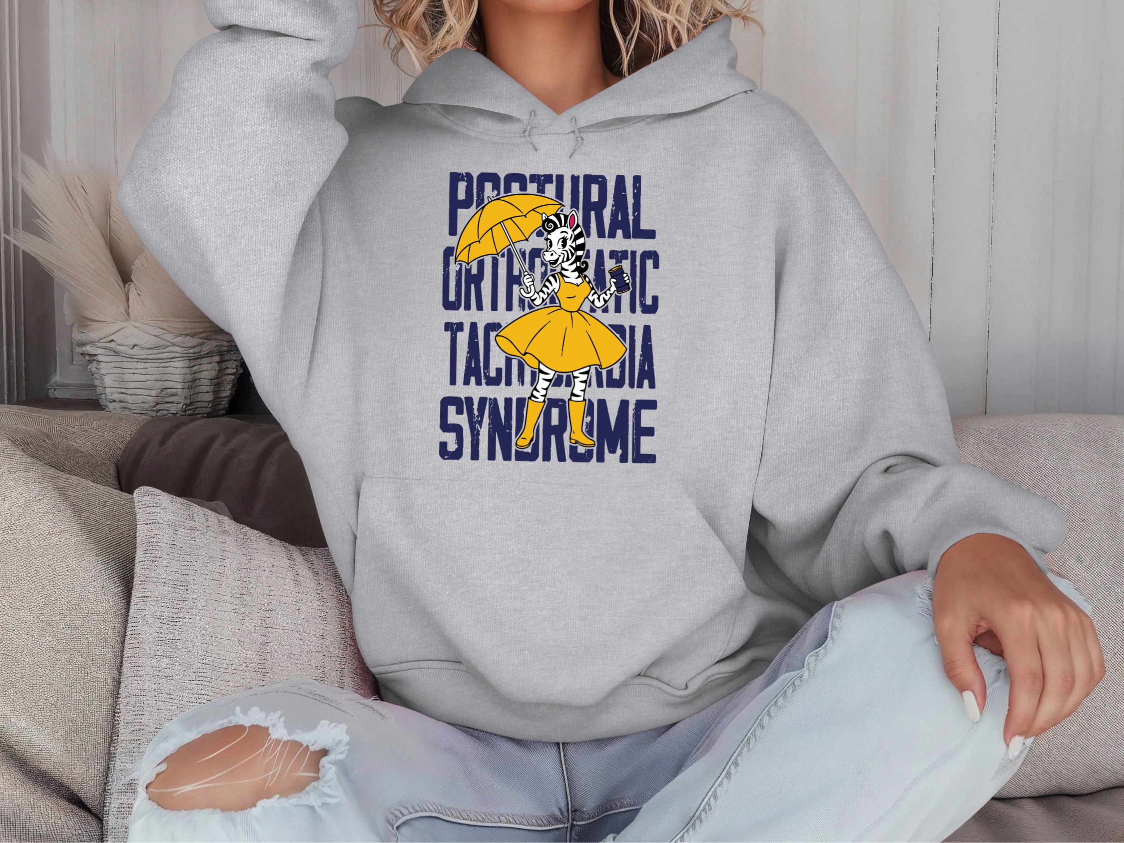 MMD Salt Zebra over POTS Style 1 Unisex Hoodie