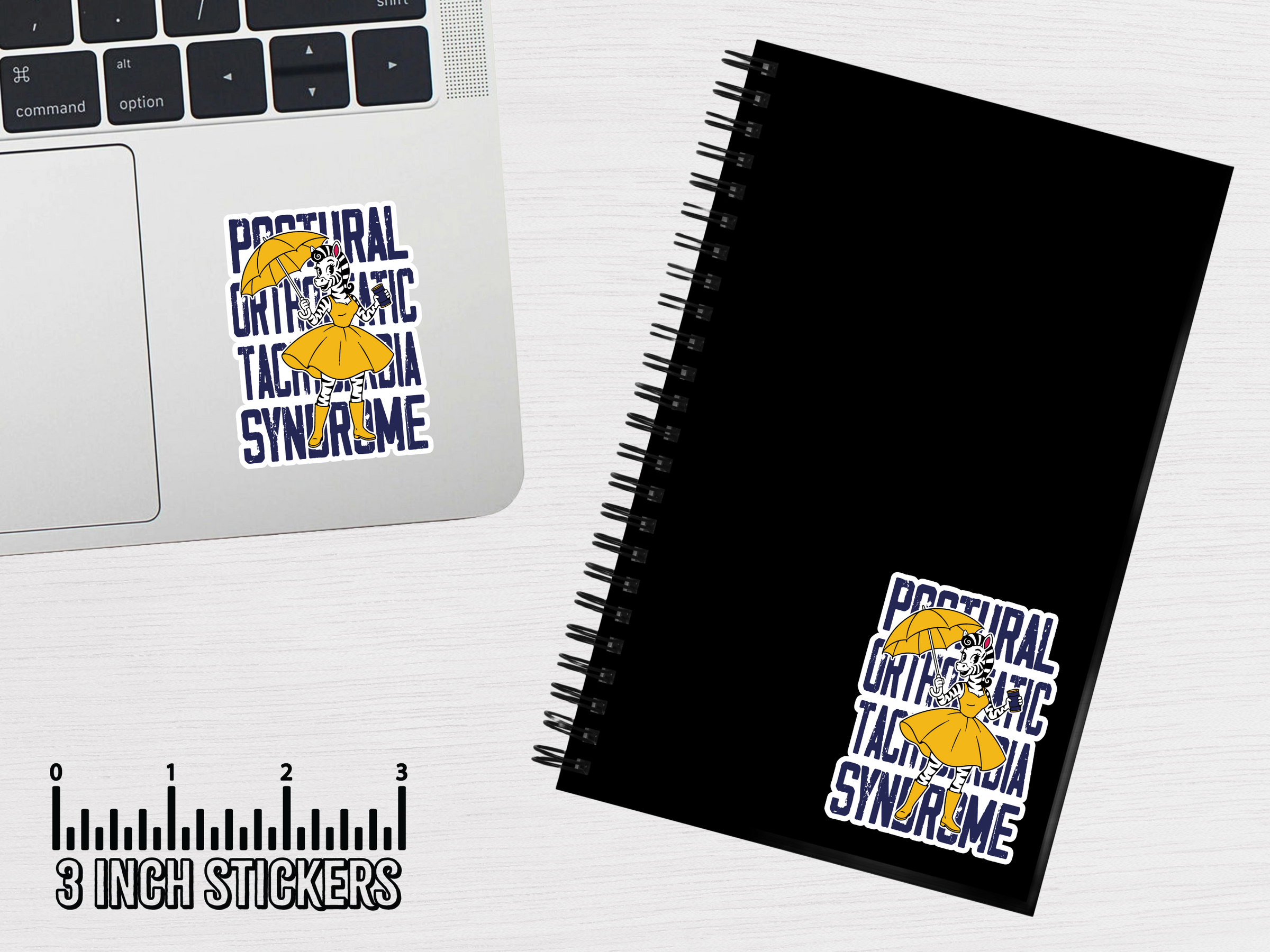 MMD Salt Zebra over POTS 3 inch Sticker