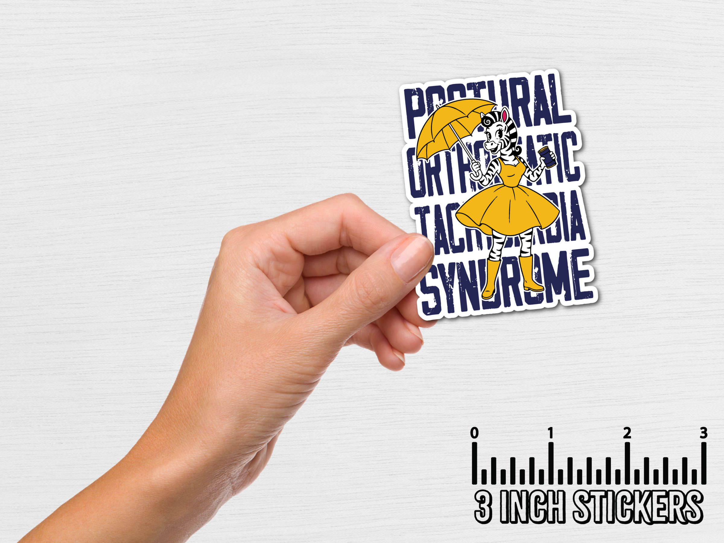 MMD Salt Zebra over POTS 3 inch Sticker