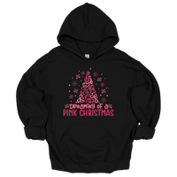 MMD Dreaming of a Pink Christmas Bow Tree Unisex Hoodie