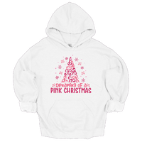 MMD Dreaming of a Pink Christmas Bow Tree Unisex Hoodie