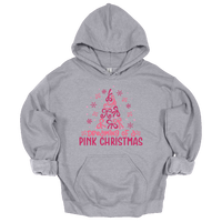 MMD Dreaming of a Pink Christmas Bow Tree Unisex Hoodie