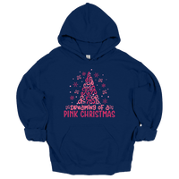 MMD Dreaming of a Pink Christmas Bow Tree Unisex Hoodie