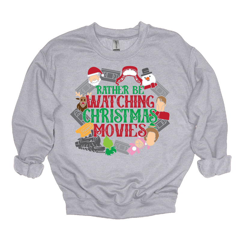 MMD Rather be Watching Christmas Movies Sweatshirt Unisex Classic Crewneck