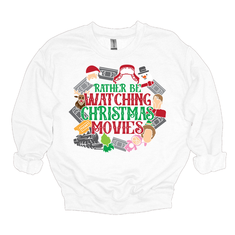 MMD Rather be Watching Christmas Movies Sweatshirt Unisex Classic Crewneck