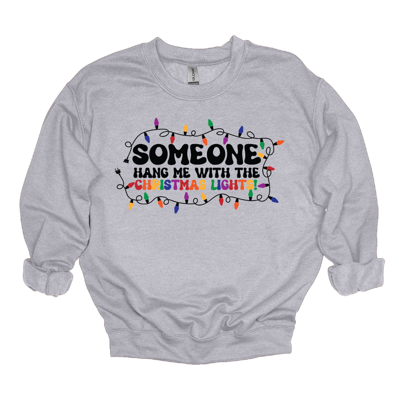 MMD Someone hang me with the Christmas Lights Sweatshirt Unisex Classic Crewneck