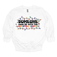 MMD Someone hang me with the Christmas Lights Sweatshirt Unisex Classic Crewneck