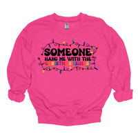 MMD Someone hang me with the Christmas Lights Sweatshirt Unisex Classic Crewneck