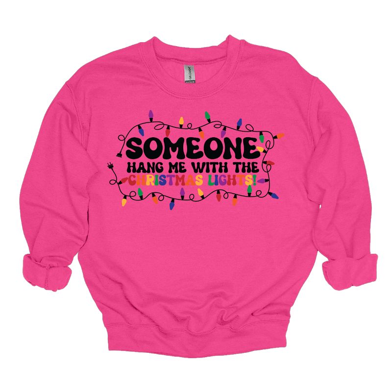 MMD Someone hang me with the Christmas Lights Sweatshirt Unisex Classic Crewneck