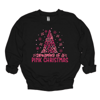 MMD Dreaming of a Pink Christmas Bow Tree Sweatshirt Unisex Classic Crewneck