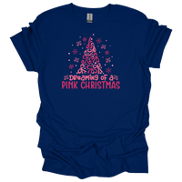 MMD Dreaming of a Pink Christmas Bow Tree Unisex classic tee