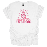 MMD Dreaming of a Pink Christmas Bow Tree Unisex classic tee