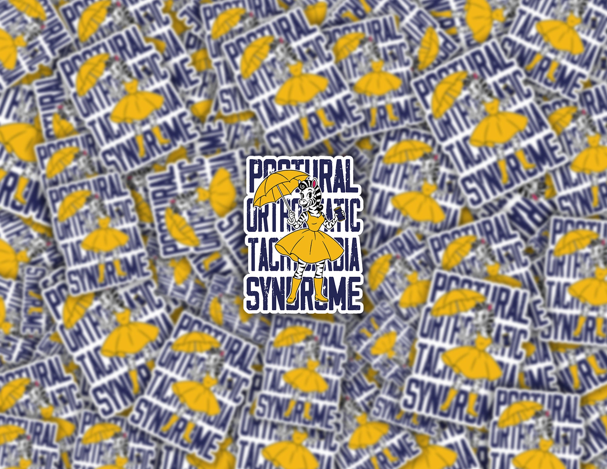 MMD Salt Zebra over POTS 3 inch Sticker