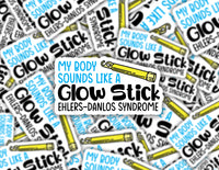 3" sticker | My Body Sounds Like A Glow Stick EDS.