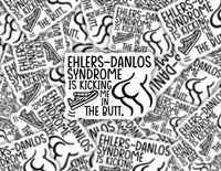 3" sticker | Ehlers-Danlos Syndrome Is Kicking Me In The Butt.