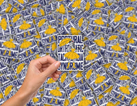 MMD Salt Zebra over POTS 3 inch Sticker