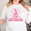 MMD Dreaming of a Pink Christmas Bow Tree Sweatshirt Unisex Classic Crewneck