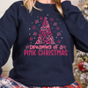 MMD Dreaming of a Pink Christmas Bow Tree Sweatshirt Unisex Classic Crewneck