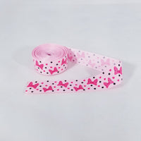 7/8 Bows and Dots - Shocking Pink