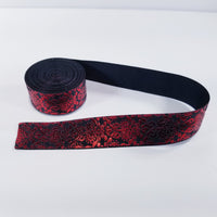 7/8  Damask - Red Foil